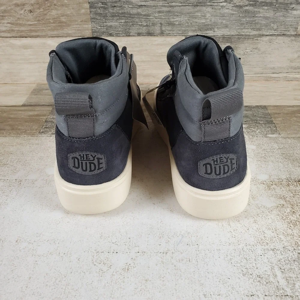 Hey Dude Cody Hi Vintage Varsity Shoes Sz 7 On High-Top Sneaker Boots